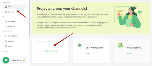 Create a new WABA project